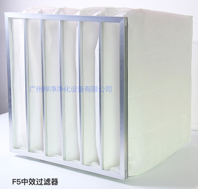 F5級(jí)袋式中效過(guò)濾器主要用于商業(yè)大樓、劇院、車(chē)站。